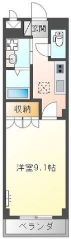 ルミナスハイム羽浦II(1K/1階)の間取り写真
