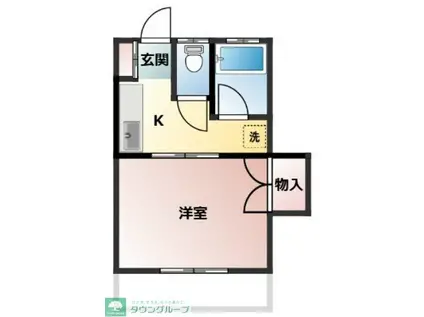 フォレストキャッスル越生(1K/1階)の間取り写真