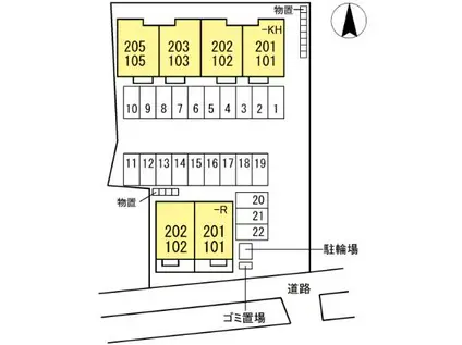 CLOVER TEA-KH(2LDK/1階)の間取り写真