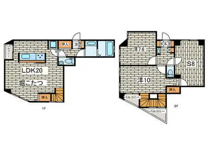 グレース矢向(2SLDK/1階)の間取り写真