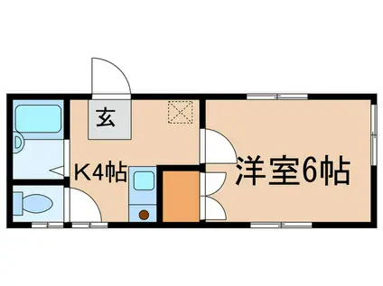 ユウハイツ目白(1K/1階)の間取り写真