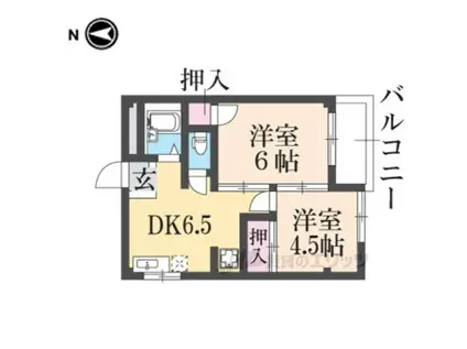 スインスィアフナコシ(2DK/2階)の間取り写真