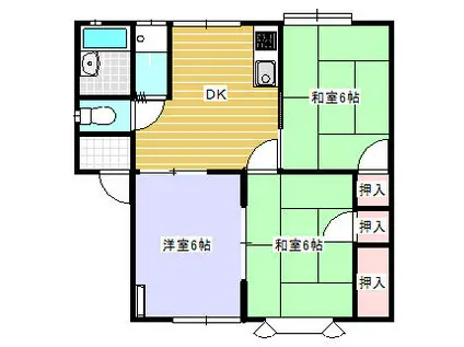 メゾン宮ノ前 I(3DK/2階)の間取り写真