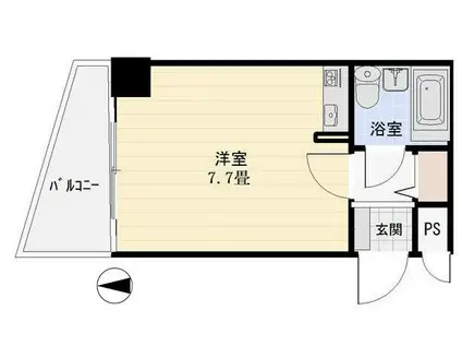 朝日プラザサウスコア姫路(ワンルーム/7階)の間取り写真