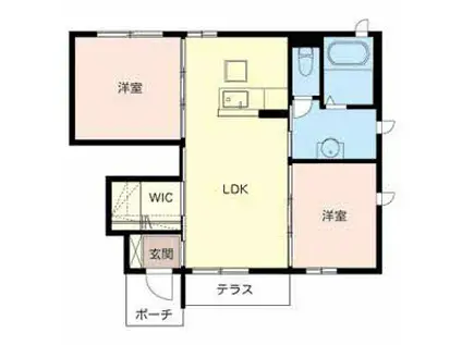 シャーメゾン縁(2LDK/1階)の間取り写真