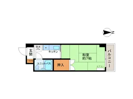 福知山SEIWAマンション(1K/2階)の間取り写真