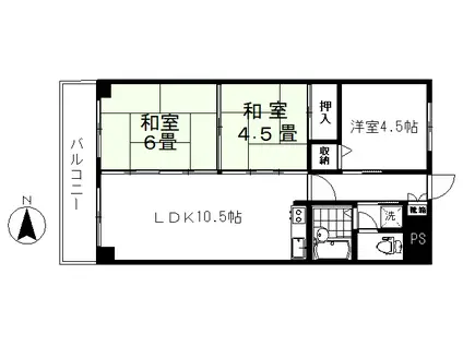 ヴィ・ラージュ梅園(3LDK/3階)の間取り写真