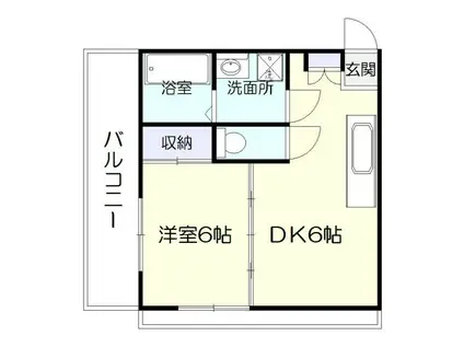 ヴィラ・メイ(1DK/3階)の間取り写真