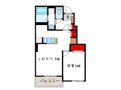トレス グルージャ(1LDK/1階)の間取り写真