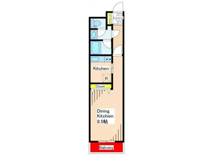 アーバンコート南烏山(1K/3階)の間取り写真