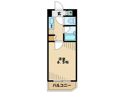 ルーブル喜多見(1K/4階)の間取り写真