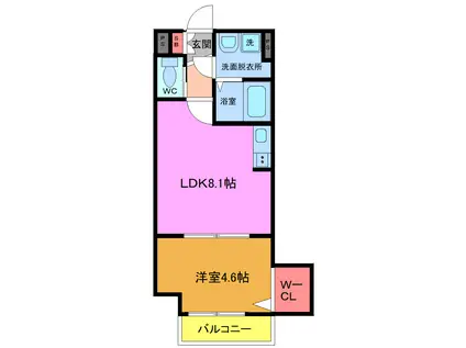 本千葉アパート(1LDK/2階)の間取り写真