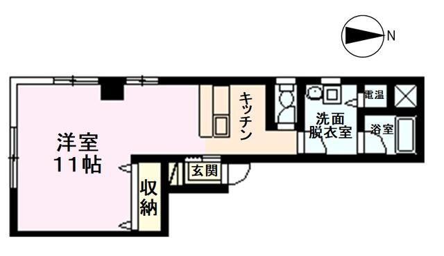 木更津パレス(1K/3階)の間取り写真