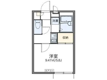 エミール(1K/1階)の間取り写真