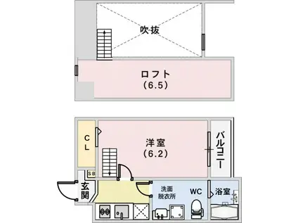 アートオーシャンART OCEAN(1K/1階)の間取り写真