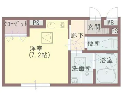 K・プラウド(ワンルーム/3階)の間取り写真