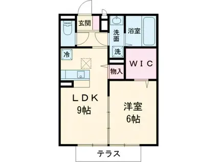 サニーヒル(1LDK/1階)の間取り写真