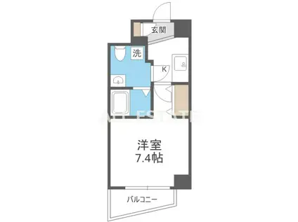 セレニテ 桃谷(1K/9階)の間取り写真