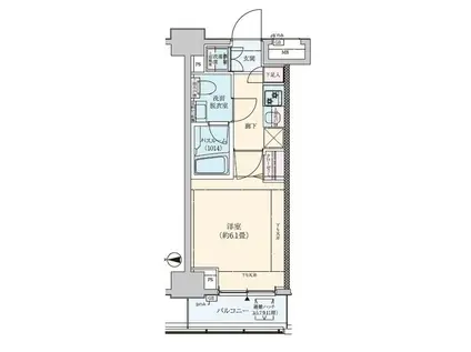 ロアール武蔵新城(1K/11階)の間取り写真