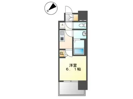 メイクスアート新栄III(1K/4階)の間取り写真