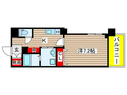 SUN RISE 鶴舞(1K/8階)の間取り写真
