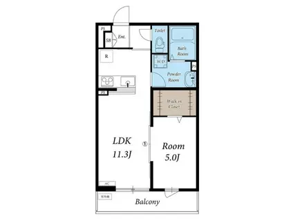 リブリ・フォレスタ(1LDK/2階)の間取り写真
