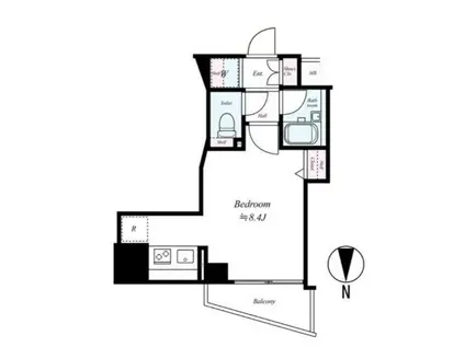 プレール・ドゥーク蒲田II(ワンルーム/5階)の間取り写真