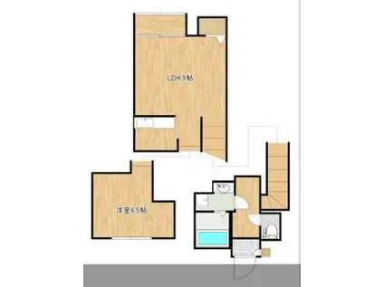 クラリス D棟(1LDK/2階)の間取り写真