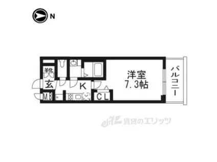 プレサンスTHE KYOTO流雅(1K/6階)の間取り写真