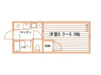 TSUSHIMA HIGASHI APARTMENT(1K/2階)の間取り写真