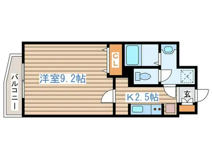 スカイヒルズN15(1K/13階)の間取り写真