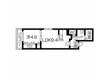 ASTER TO PARCO(1LDK/2階)の間取り写真