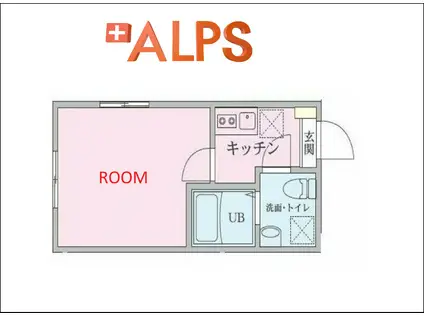 YMフラッツ上星川(1K/1階)の間取り写真