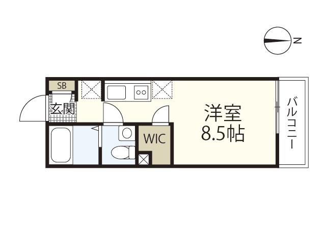 COLLINA白石(ワンルーム/1階)の間取り写真