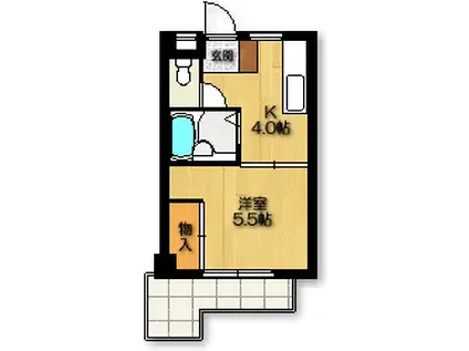 高野ビル(1K/3階)の間取り写真