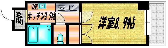 第2セイミツビル(1K/7階)の間取り写真