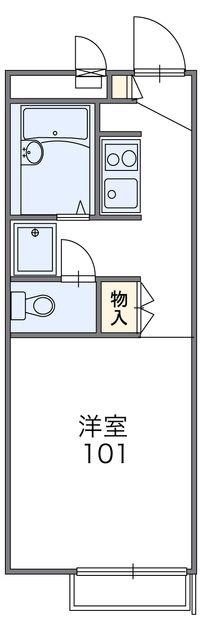 レオパレス富士(1K/1階)の間取り写真