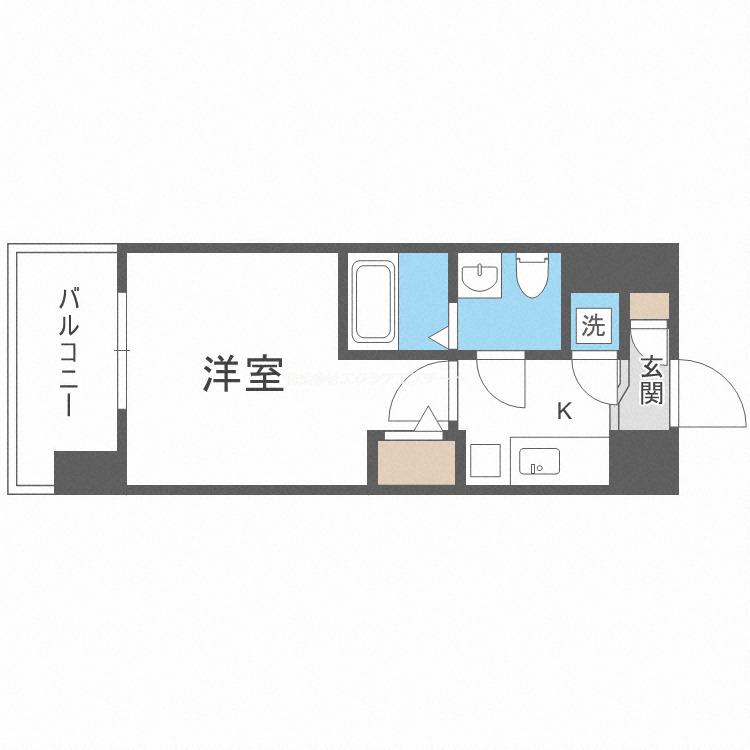 エスリード新梅田ノースポイント(1K/4階)の間取り写真