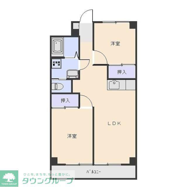 シェモワ前橋(2LDK/7階)の間取り写真