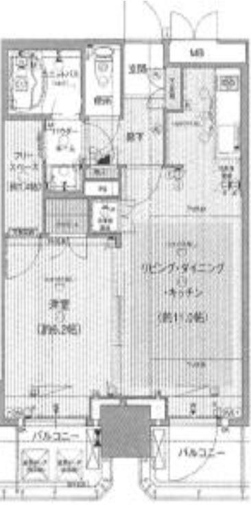 プレサンスNEO中之島公園(1SLDK/11階)の間取り写真
