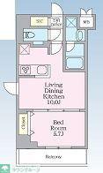 S-RESIDENCE板橋大山CLAIR(1LDK/3階)の間取り写真