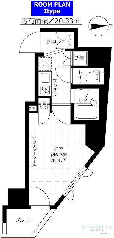 ステージファースト西新宿(1K/8階)の間取り写真