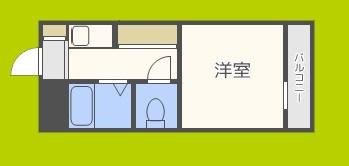 サンライト上新庄(ワンルーム/2階)の間取り写真