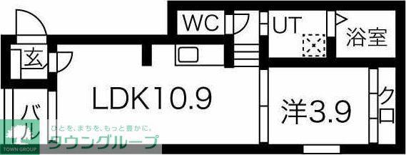ラフィーネ大曽根(1LDK/3階)の間取り写真