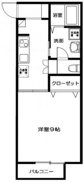 ハイツ寿(1K/2階)の間取り写真