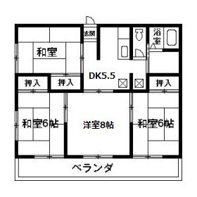 アーク美原(4DK/2階)の間取り写真