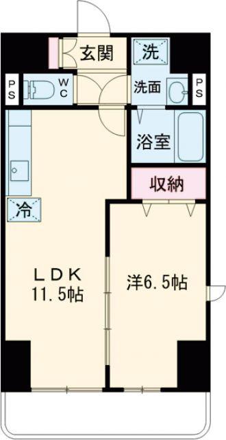 サンモールF.K.D(1LDK/5階)の間取り写真