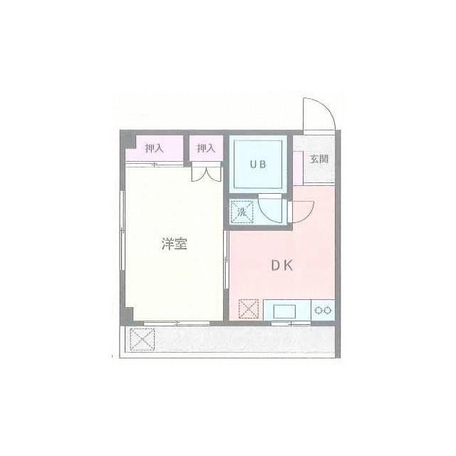 コーポ坂本(1DK/3階)の間取り写真