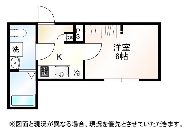 サルパーレ鴻巣本町(1K/2階)の間取り写真