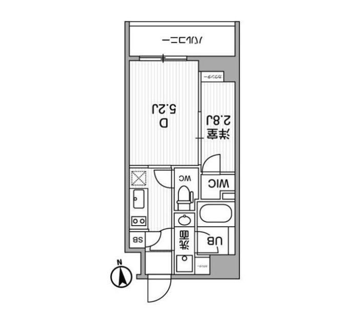 ALTERNA東池袋(2K/5階)の間取り写真